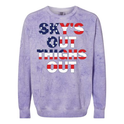 Sky's Out Thighs Out Colorblast Crewneck Sweatshirt