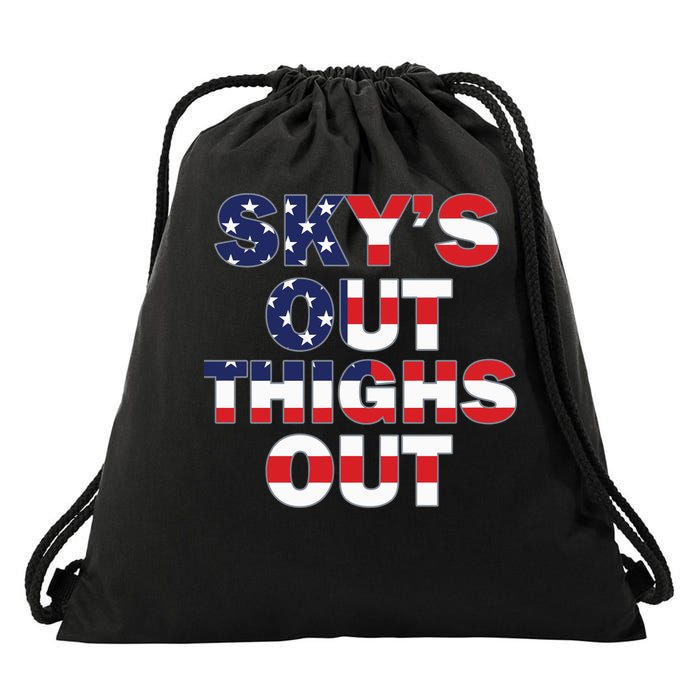 Sky's Out Thighs Out Drawstring Bag