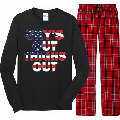 Sky's Out Thighs Out Long Sleeve Pajama Set