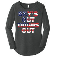 Sky's Out Thighs Out Women's Perfect Tri Tunic Long Sleeve Shirt