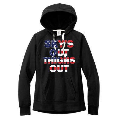 Sky's Out Thighs Out Women's Fleece Hoodie