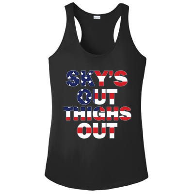 Sky's Out Thighs Out Ladies PosiCharge Competitor Racerback Tank