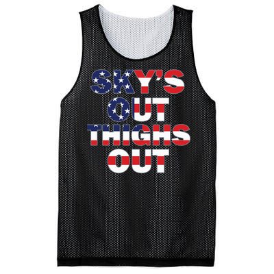 Sky's Out Thighs Out Mesh Reversible Basketball Jersey Tank