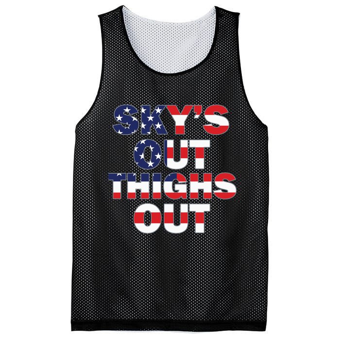 Sky's Out Thighs Out Mesh Reversible Basketball Jersey Tank