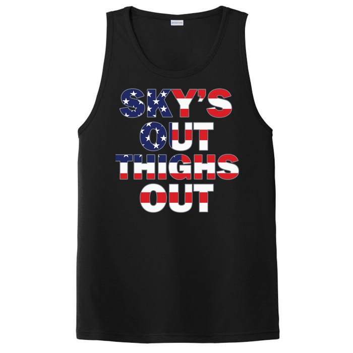 Sky's Out Thighs Out PosiCharge Competitor Tank