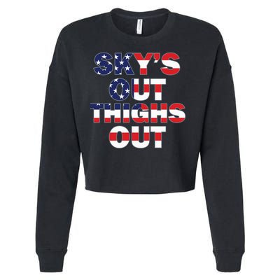 Sky's Out Thighs Out Cropped Pullover Crew