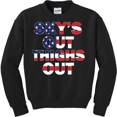 Sky's Out Thighs Out Kids Sweatshirt