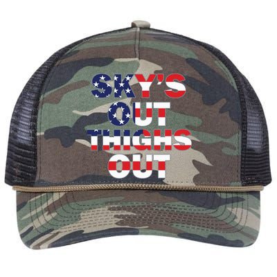 Sky's Out Thighs Out Retro Rope Trucker Hat Cap