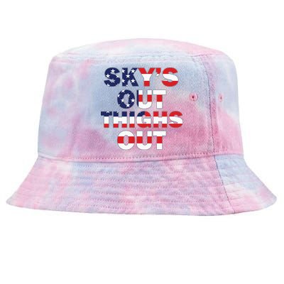 Sky's Out Thighs Out Tie-Dyed Bucket Hat