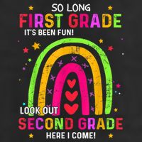 So Long 1st Grade Look Out 2nd Grade Funny Graduation Gifts 7 Panel Mesh Trucker Snapback Hat