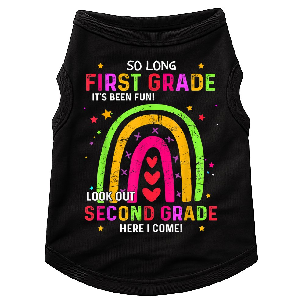 So Long 1st Grade Look Out 2nd Grade Funny Graduation Gifts Doggie Tank