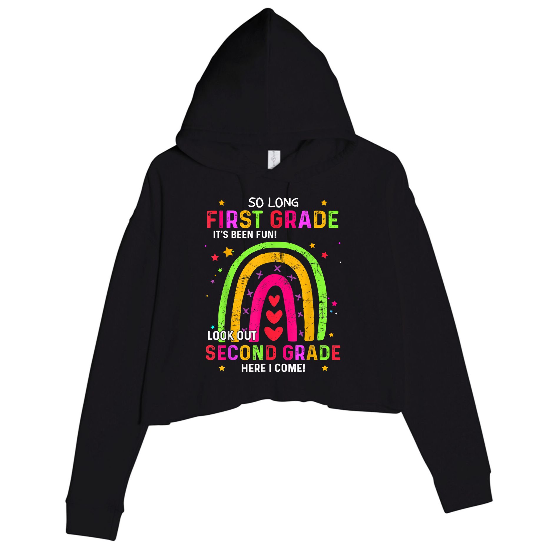 So Long 1st Grade Look Out 2nd Grade Funny Graduation Gifts Crop Fleece Hoodie