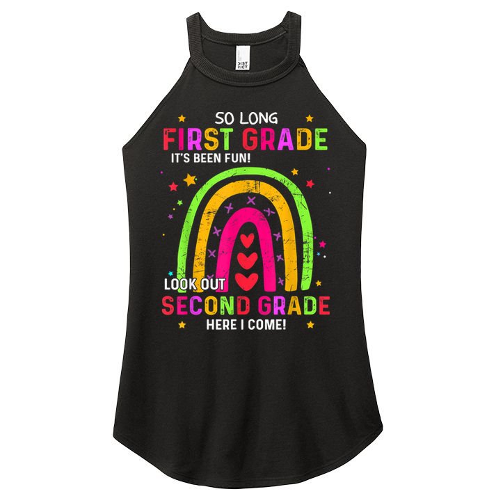 So Long 1st Grade Look Out 2nd Grade Funny Graduation Gifts Women's Perfect Tri Rocker Tank