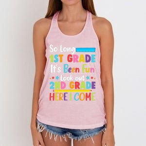 So Long 1St Grade 2Nd Grade Here I Come Graduation Gift Women's Knotted Racerback Tank