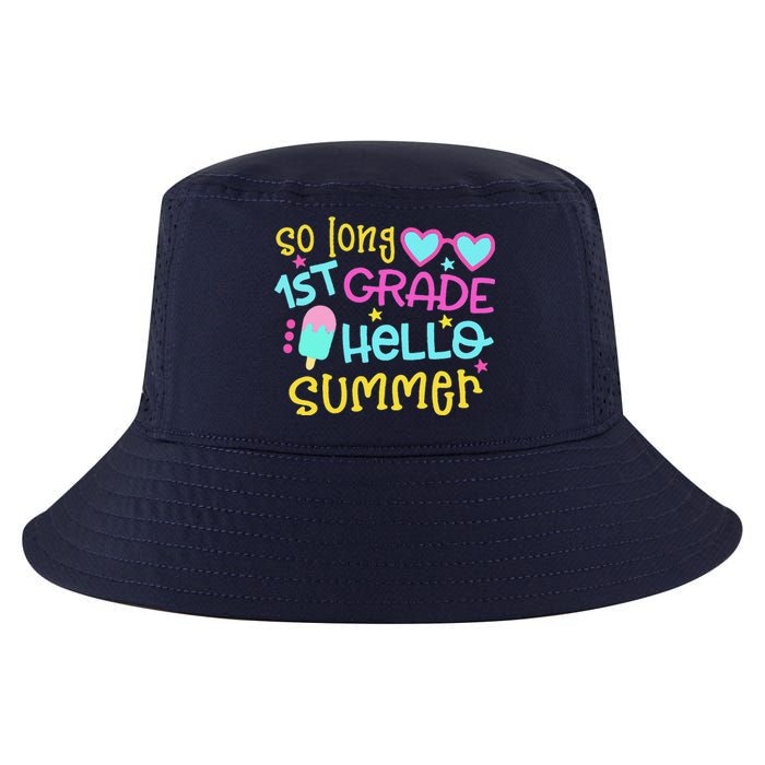 So Long 1st Grade Hello Summer Graduation Last Day Of School Cool Comfort Performance Bucket Hat