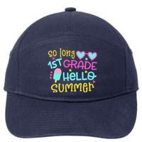 So Long 1st Grade Hello Summer Graduation Last Day Of School 7-Panel Snapback Hat