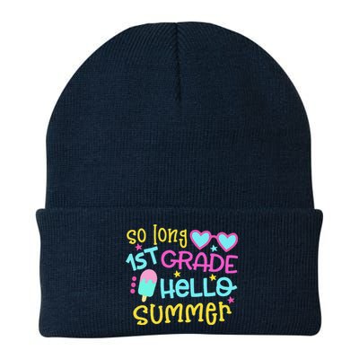 So Long 1st Grade Hello Summer Graduation Last Day Of School Knit Cap Winter Beanie