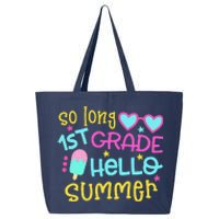 So Long 1st Grade Hello Summer Graduation Last Day Of School 25L Jumbo Tote