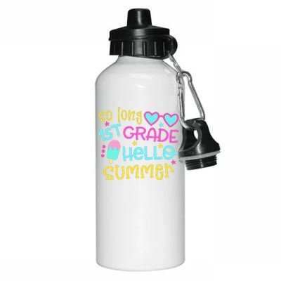 So Long 1st Grade Hello Summer Graduation Last Day Of School Aluminum Water Bottle