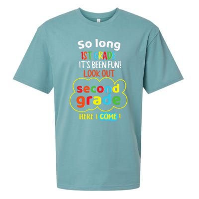 So Long 1st Grade 2nd Here I Come Last Day Look Out Its Fun Sueded Cloud Jersey T-Shirt