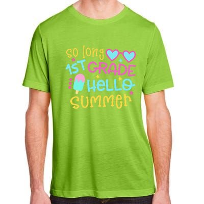 So Long 1st Grade Hello Summer Last Day Of School Graduation Adult ChromaSoft Performance T-Shirt