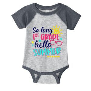 So Long 1st Grade Hello Summer Vacay Last Day Of School Infant Baby Jersey Bodysuit