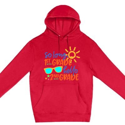 SO LONG 1st GRADE HELLO 2nd GRADE Teacher Student School Premium Pullover Hoodie