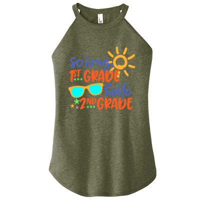 SO LONG 1st GRADE HELLO 2nd GRADE Teacher Student School Women's Perfect Tri Rocker Tank