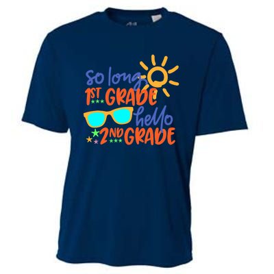 SO LONG 1st GRADE HELLO 2nd GRADE Teacher Student School Cooling Performance Crew T-Shirt