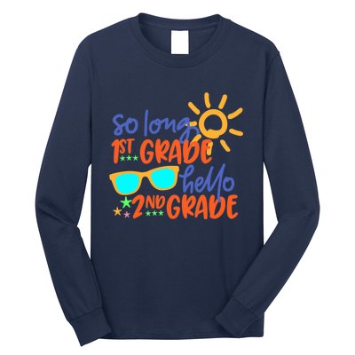 SO LONG 1st GRADE HELLO 2nd GRADE Teacher Student School Long Sleeve Shirt