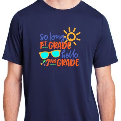 SO LONG 1st GRADE HELLO 2nd GRADE Teacher Student School Adult ChromaSoft Performance T-Shirt