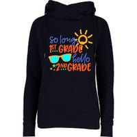 SO LONG 1st GRADE HELLO 2nd GRADE Teacher Student School Womens Funnel Neck Pullover Hood