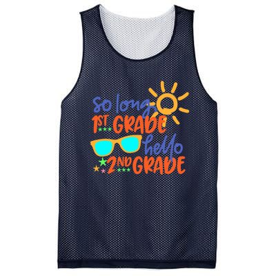 SO LONG 1st GRADE HELLO 2nd GRADE Teacher Student School Mesh Reversible Basketball Jersey Tank