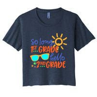 SO LONG 1st GRADE HELLO 2nd GRADE Teacher Student School Women's Crop Top Tee