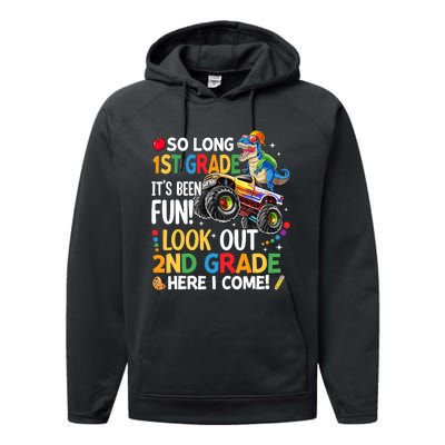 So Long 1st Grade Look Out 2nd Grade Here I Come First Day Performance Fleece Hoodie