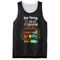 So Long 1st Grade 2nd Here I Come Last Day Look Out Its Fun Mesh Reversible Basketball Jersey Tank