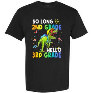 So Long 2nd Grade Hello 3rd Grade Dinosaur Back to School Garment-Dyed Heavyweight T-Shirt