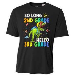 So Long 2nd Grade Hello 3rd Grade Dinosaur Back to School Cooling Performance Crew T-Shirt