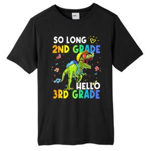 So Long 2nd Grade Hello 3rd Grade Dinosaur Back to School Tall Fusion ChromaSoft Performance T-Shirt