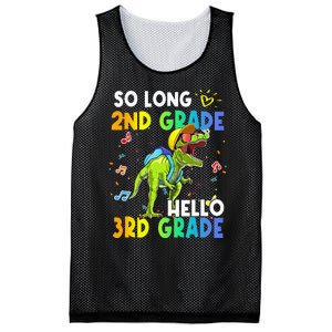 So Long 2nd Grade Hello 3rd Grade Dinosaur Back to School Mesh Reversible Basketball Jersey Tank