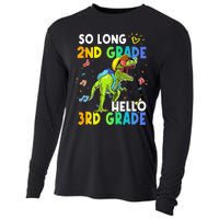 So Long 2nd Grade Hello 3rd Grade Dinosaur Back to School Cooling Performance Long Sleeve Crew