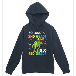 So Long 2nd Grade Hello 3rd Grade Dinosaur Back to School Urban Pullover Hoodie