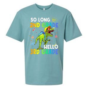 So Long 2nd Grade Hello 3rd Grade Dinosaur Back to School Sueded Cloud Jersey T-Shirt