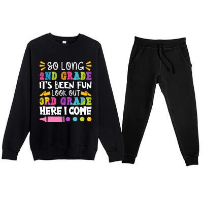  So Long 2nd Grade it's Been Fun | Funny Last Day of School Premium Crewneck Sweatsuit Set