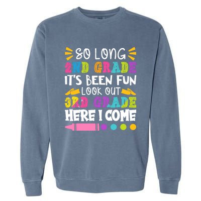  So Long 2nd Grade it's Been Fun | Funny Last Day of School Garment-Dyed Sweatshirt