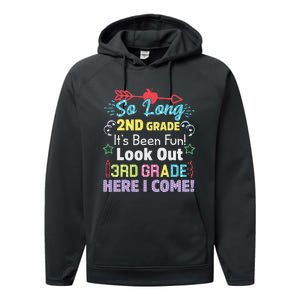 So Long 2nd Grade Look Out Grad Hello 3rd Grade Performance Fleece Hoodie