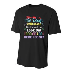 So Long 2nd Grade Look Out Grad Hello 3rd Grade Youth Performance Sprint T-Shirt