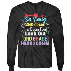 So Long 2nd Grade Look Out Grad Hello 3rd Grade Tie-Dye Long Sleeve Shirt