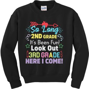 So Long 2nd Grade Look Out Grad Hello 3rd Grade Kids Sweatshirt