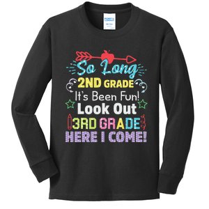 So Long 2nd Grade Look Out Grad Hello 3rd Grade Kids Long Sleeve Shirt